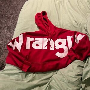 NWOT Wrangler Logo Red Hoodie